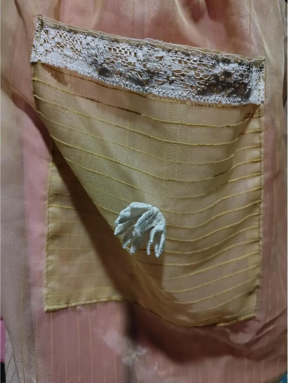 Vintage Sheer Yellow Apron